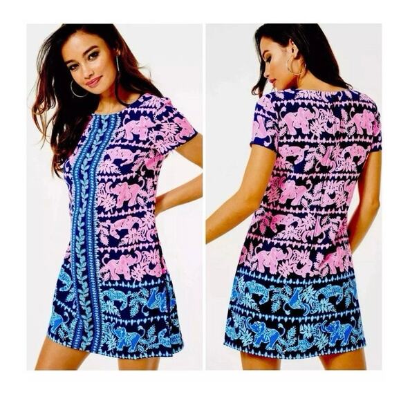 Lilly Pulitzer Blanca Stretch Romper Sz 2 High Tide Perfect Colorful Preppy - Picture 3 of 16